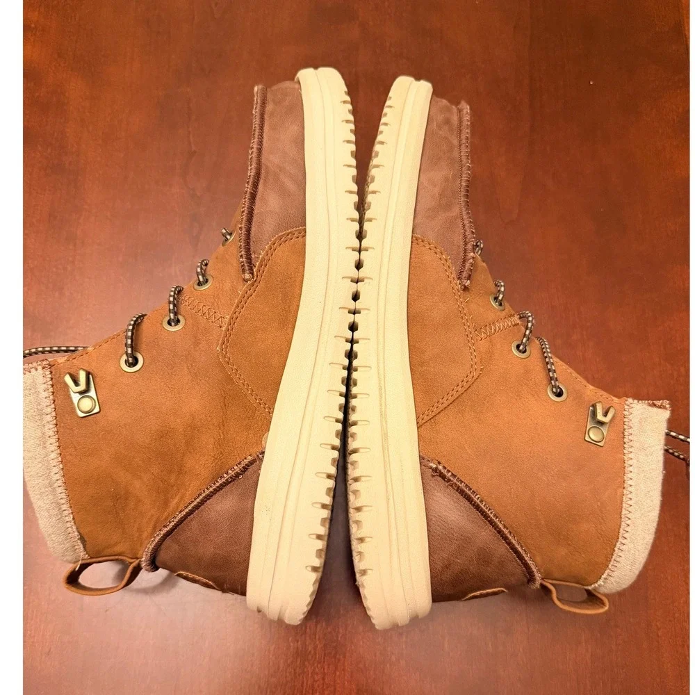 Hey Dude Bradley Classic Tumbled Cognac Multi Chukka Boots Mens 7 44327-2JZ